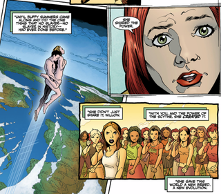 Illustration for article titled What Inspired Brad Meltzer's Superpowered Sex In Buffy Season 8?